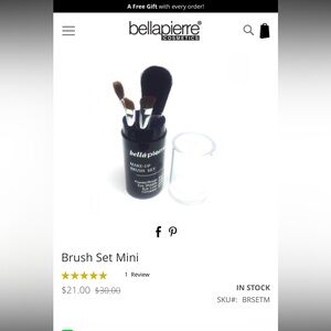 Bellapierre Black Makeup Brush Set